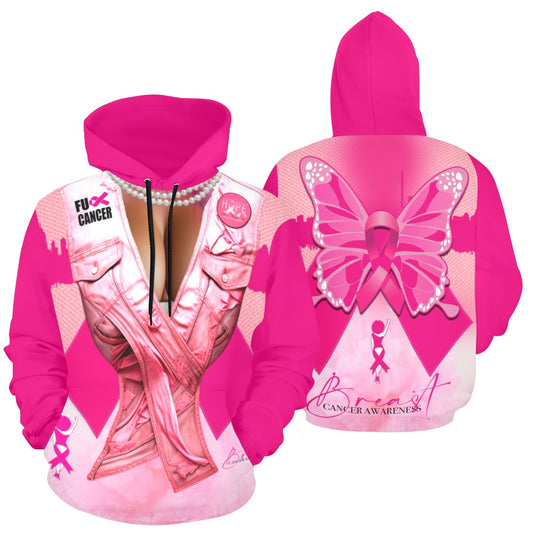 BREAST CANCER AWARENESS WOMEN'S HOODIE - MK EYE CATCHING EVENTFUL CREATIONS LLC