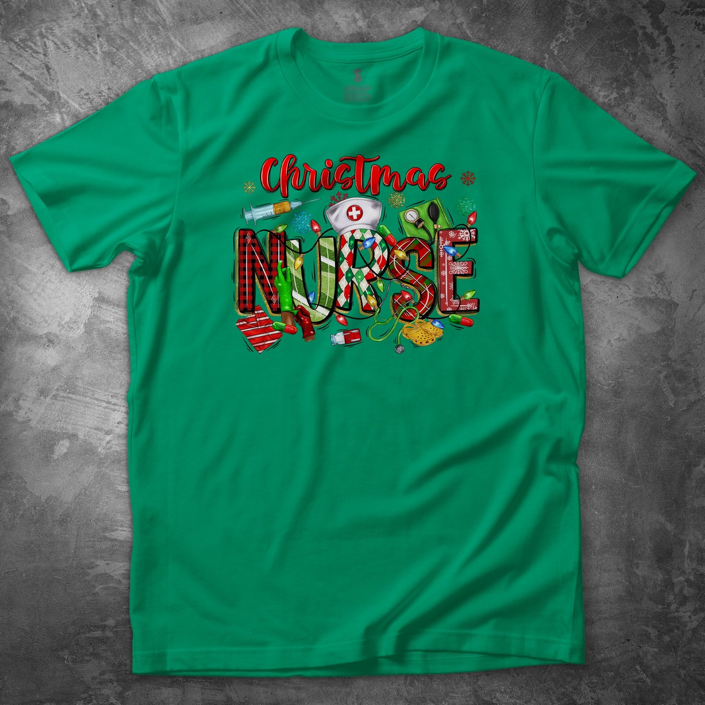CHRISTMAS NURSE T SHIRT - MK EYE CATCHING EVENTFUL CREATIONS LLC