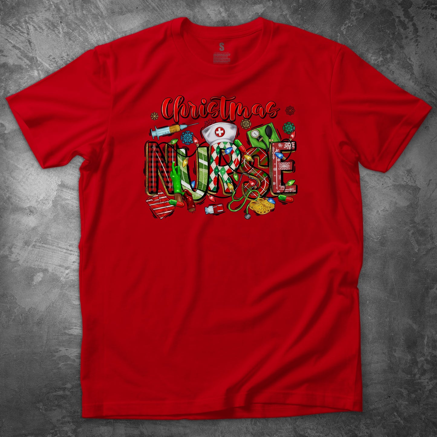 CHRISTMAS NURSE T SHIRT - MK EYE CATCHING EVENTFUL CREATIONS LLC