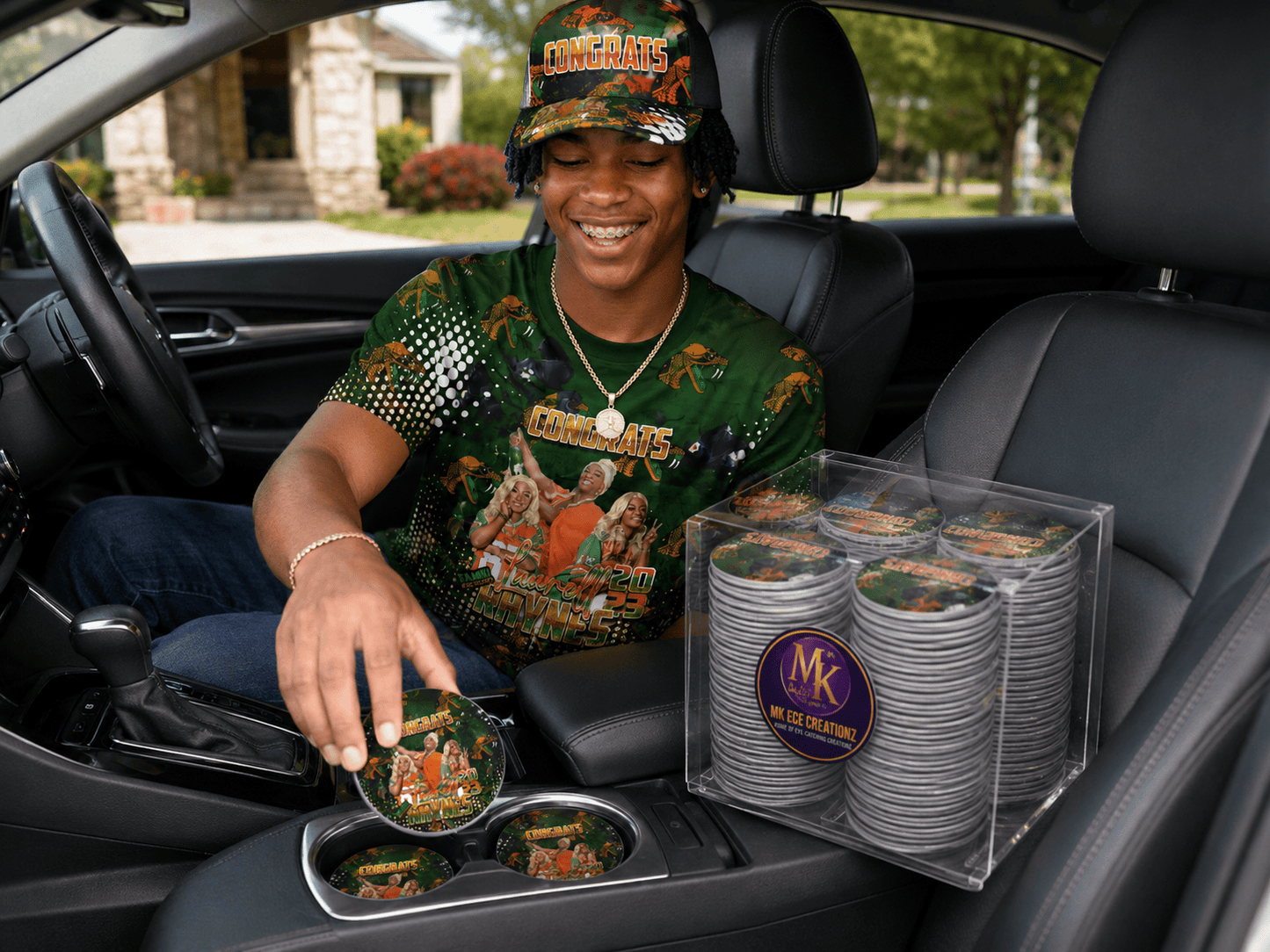 Custom Car Coasters - MK EYE CATCHING EVENTFUL CREATIONS LLC