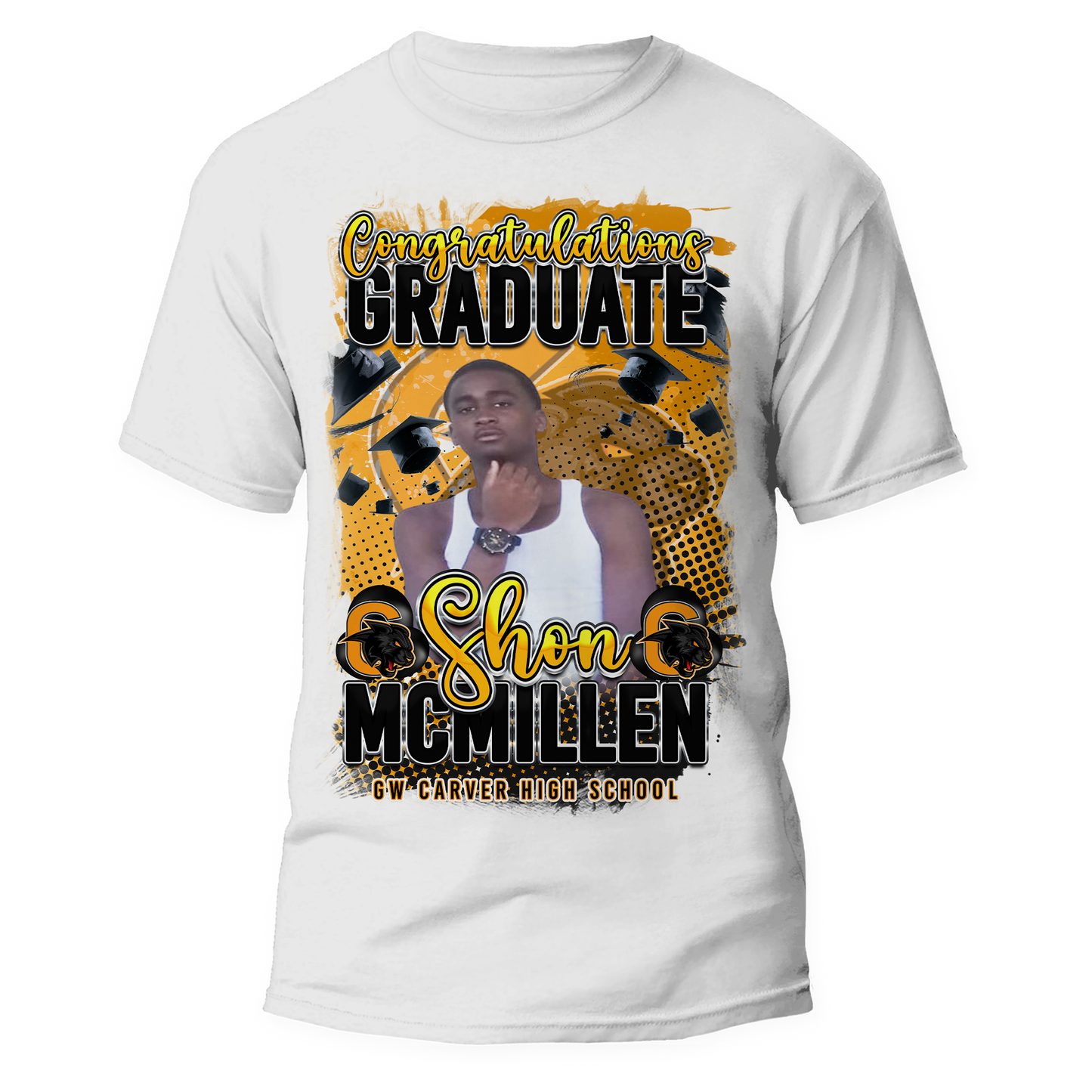 Custom Middle Design Shirt - MK EYE CATCHING EVENTFUL CREATIONS LLC