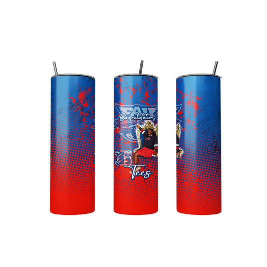 20oz Sublimation Skinny Tumbler - MK EYE CATCHING EVENTFUL CREATIONS LLC