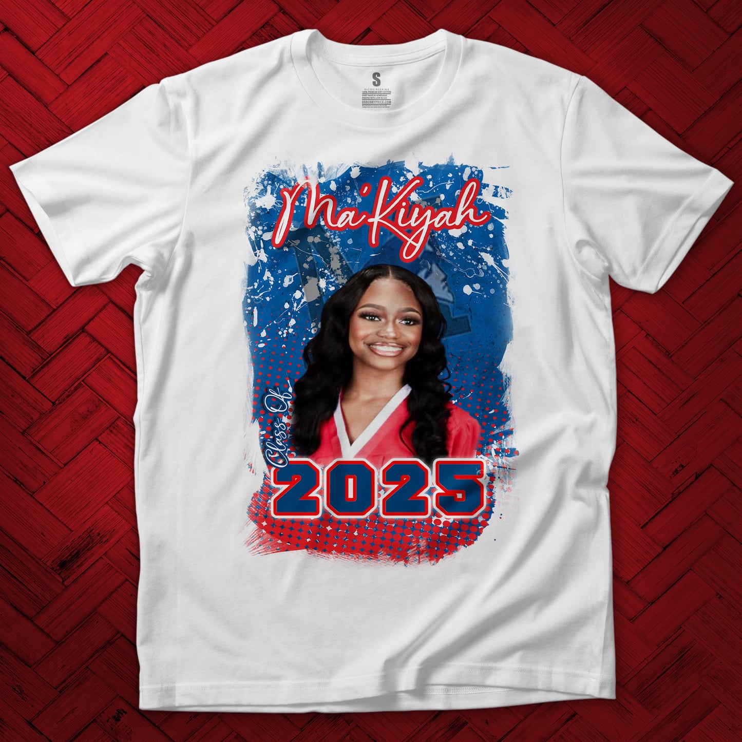 MAKIYAH'S GRAD CENTERPRINT SHIRT (PRIVATE ORDER) - MK EYE CATCHING EVENTFUL CREATIONS LLC