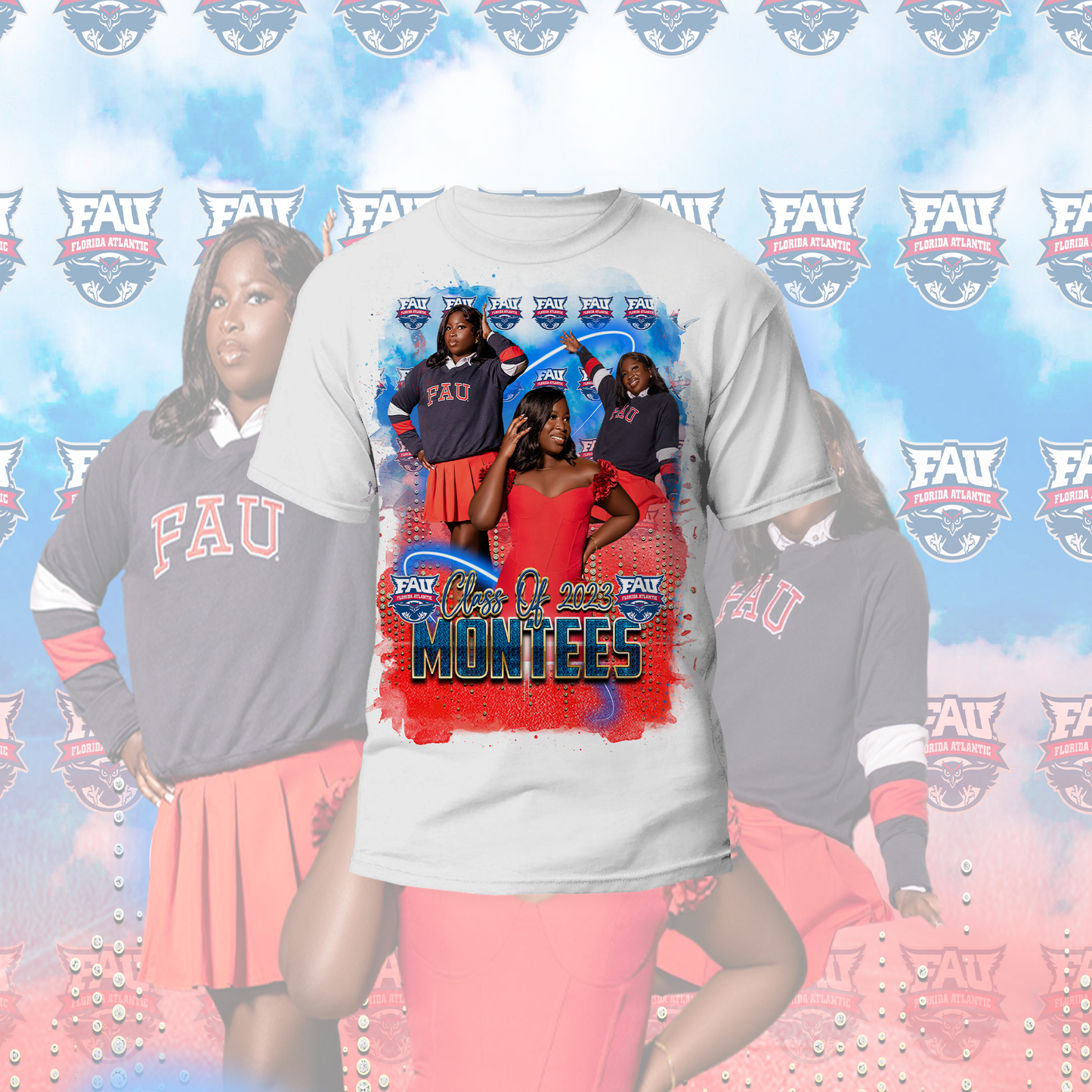 Custom Middle Design Shirt - MK EYE CATCHING EVENTFUL CREATIONS LLC