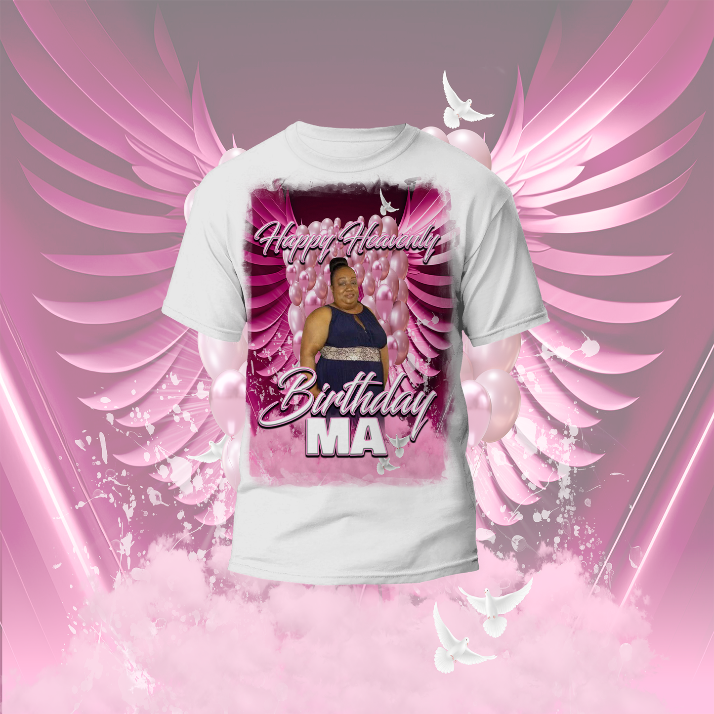 Custom Middle Design Shirt - MK EYE CATCHING EVENTFUL CREATIONS LLC