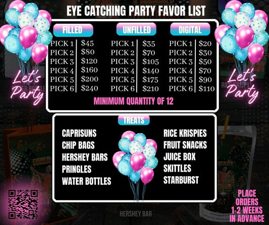 Custom Party Favors - MK EYE CATCHING EVENTFUL CREATIONS LLC