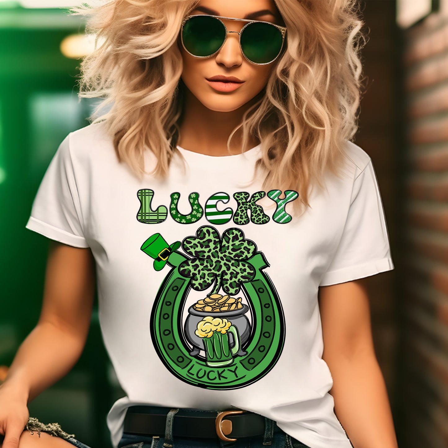 St. Patrick's Day Lucky Shamrock T Shirt - MK EYE CATCHING EVENTFUL CREATIONS LLC