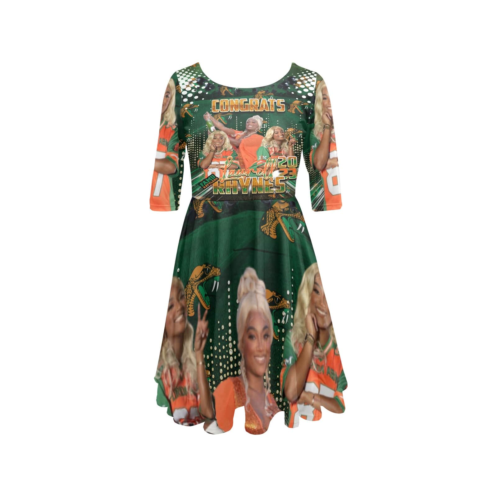 custom skater dress Custom Skater Dress: Fit & Flare Polyester Spandex Party Dress
