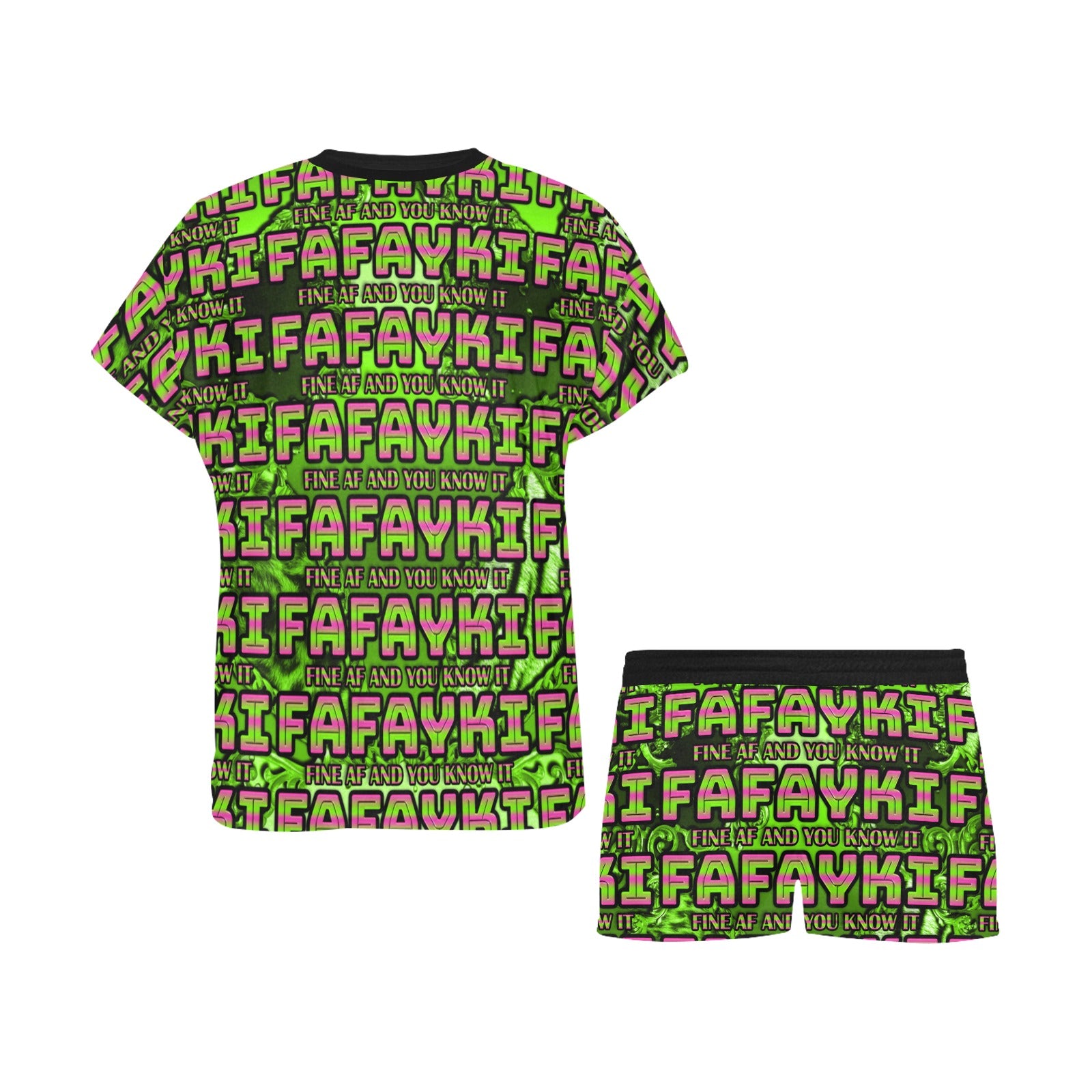 Custom Pajama Short Set - MK EYE CATCHING EVENTFUL CREATIONS LLC
