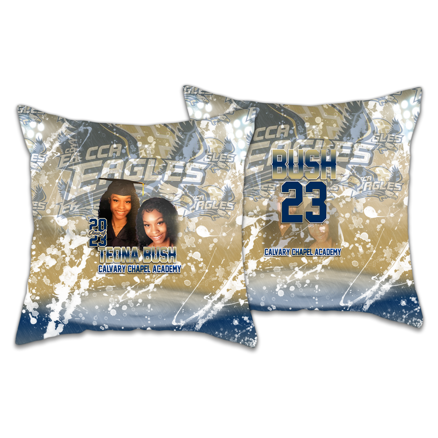 Custom Graduation Keepsake Pillow - MK EYE CATCHING EVENTFUL CREATIONS LLC