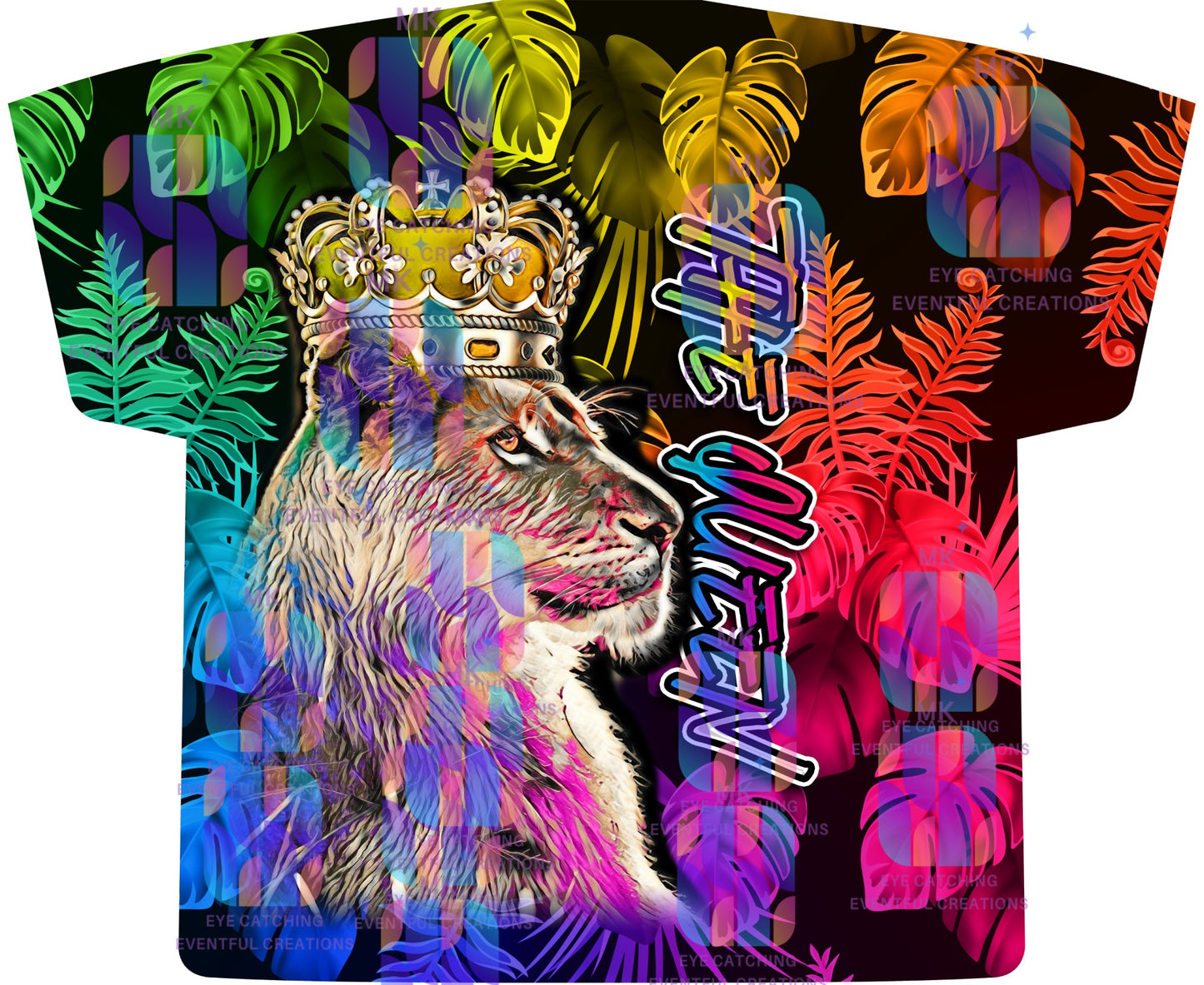 Custom Safari Lioness Queen 3D/All Over Print Shirt - MK EYE CATCHING EVENTFUL CREATIONS LLC