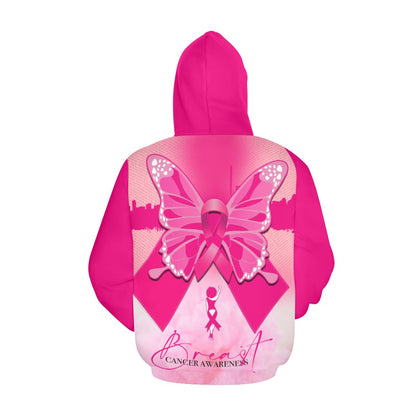 BREAST CANCER AWARENESS WOMEN'S HOODIE - MK EYE CATCHING EVENTFUL CREATIONS LLC