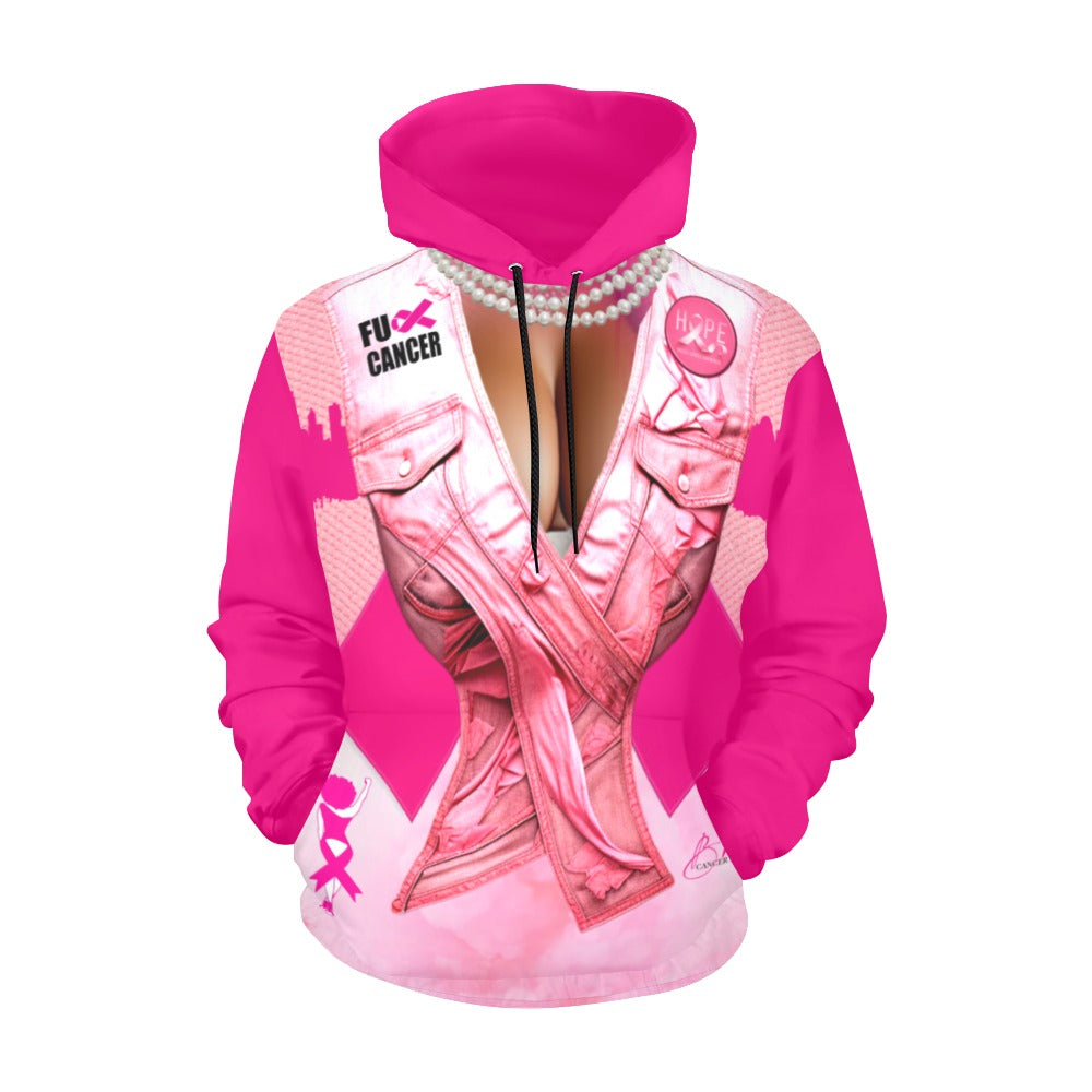 BREAST CANCER AWARENESS WOMEN'S HOODIE - MK EYE CATCHING EVENTFUL CREATIONS LLC