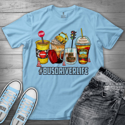 BUS DRIVER LIFE  SCHOOL BUS DRIVER T SHIRT - MK EYE CATCHING EVENTFUL CREATIONS LLC