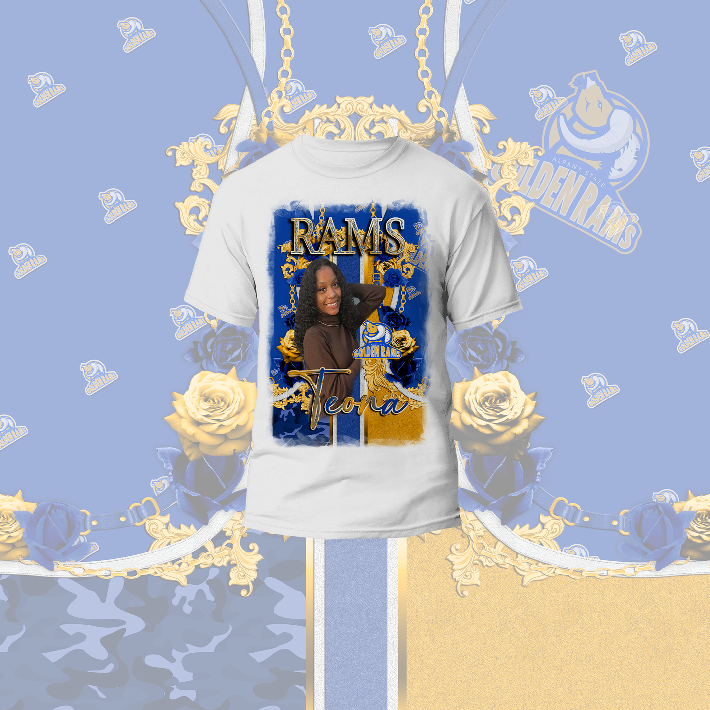 Graduation Matching Centerprint Shirt & Stole - MK EYE CATCHING EVENTFUL CREATIONS LLC