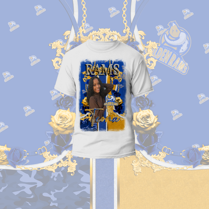 Graduation Matching Centerprint Shirt & Stole - MK EYE CATCHING EVENTFUL CREATIONS LLC