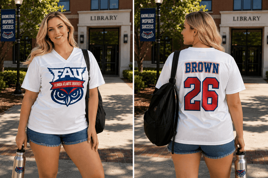 Personalized glitter jersey by MK Eye Catching Eventful Creations LLC, featuring custom team, school, or event design with sparkling embellishments.