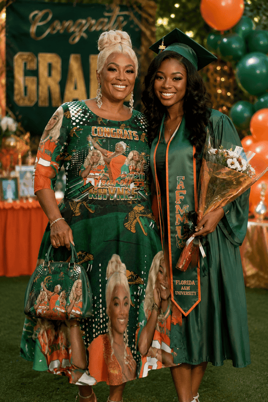 Personalized graduation skater dress by MK Eye Catching Eventful Creations LLC featuring custom photo print and stylish fit.