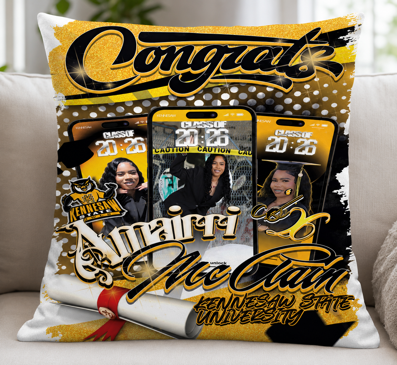 Custom Keepsake Pillow - MK EYE CATCHING EVENTFUL CREATIONS LLC