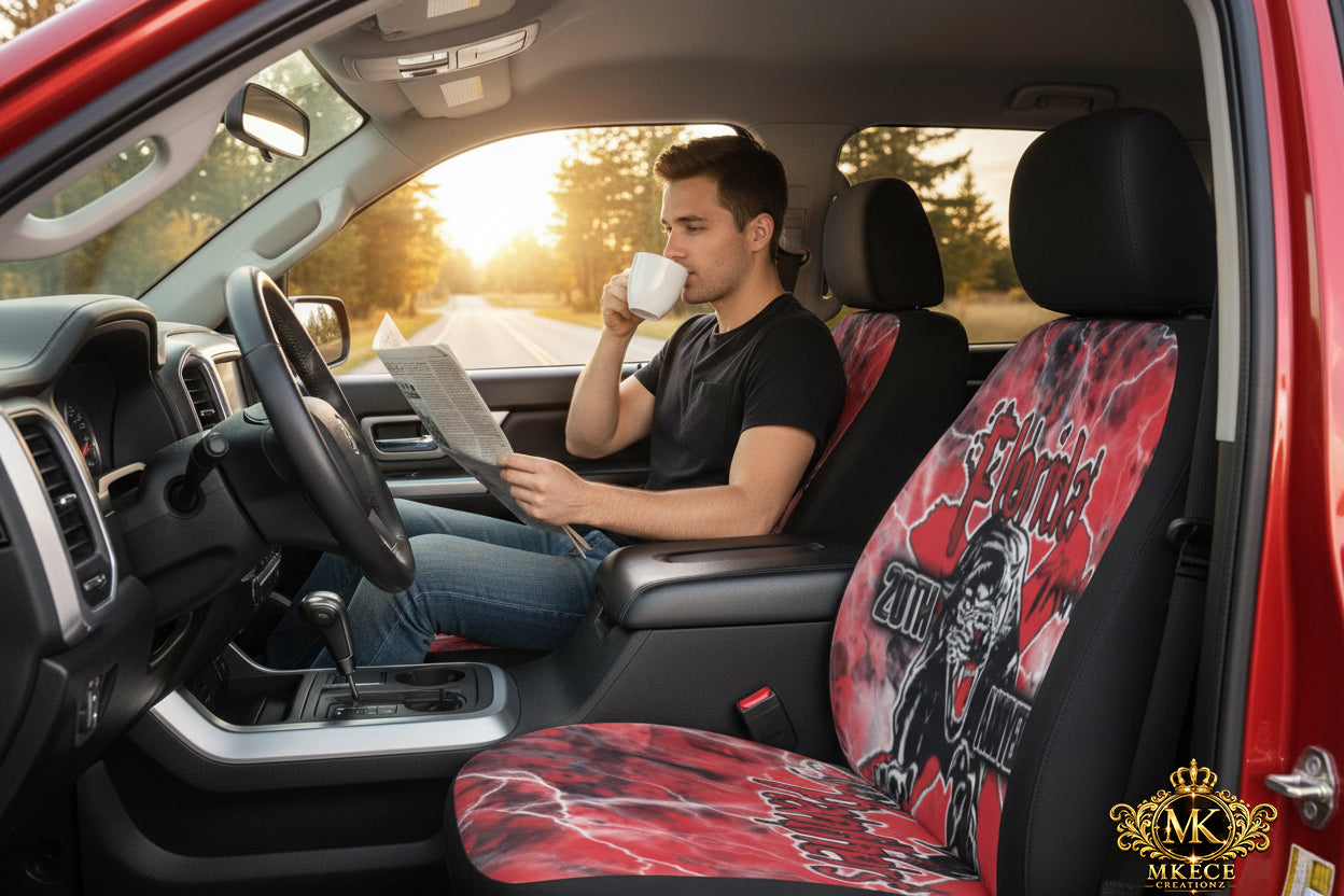 Custom/Personalized Photo Car Seat Covers (Set of 2) - MK EYE CATCHING EVENTFUL CREATIONS LLC