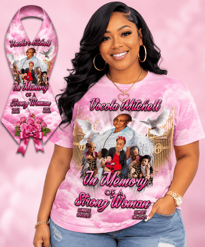 Memorial 3D T-shirt by MK Eye Catching Eventful Creations featuring heartfelt loving memory design on front.