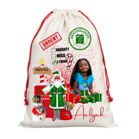 Personalized Santa Sack - MK EYE CATCHING EVENTFUL CREATIONS LLC