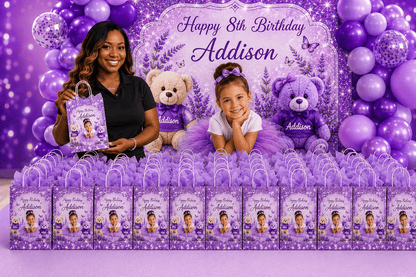 Personalized party favor bags with custom designs, perfect for events, by MK Eye Catching Eventful Creations LLC.