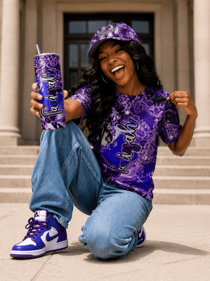 Personalized MK EYE CATCHING EVENTFUL CREATIONS tumbler with custom photo and design for drinkware gift.