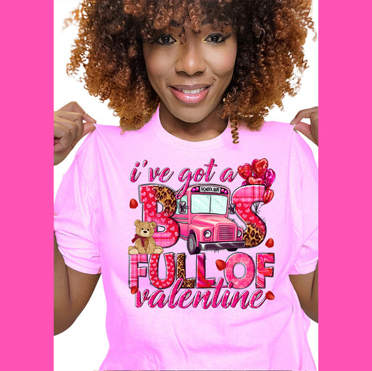 Valentine's School Bus Driver T Shirt - MK EYE CATCHING EVENTFUL CREATIONS LLC