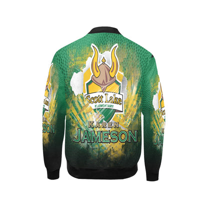 YOUTH CUSTOM BOMBER JACKET - MK EYE CATCHING EVENTFUL CREATIONS LLC