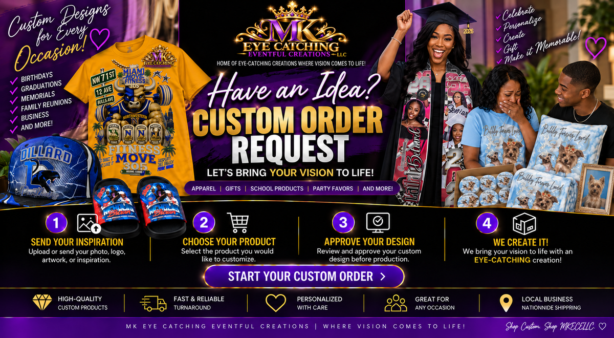 Custom Order Request — MK Eye Catching Eventful Creations LLC