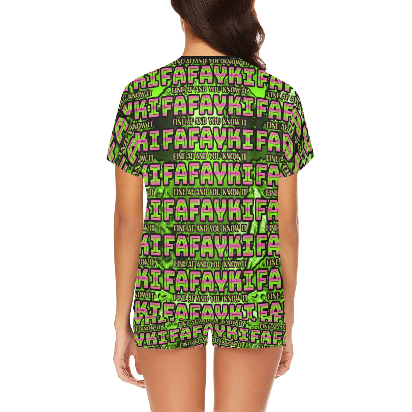 Custom Pajama Short Set - MK EYE CATCHING EVENTFUL CREATIONS LLC