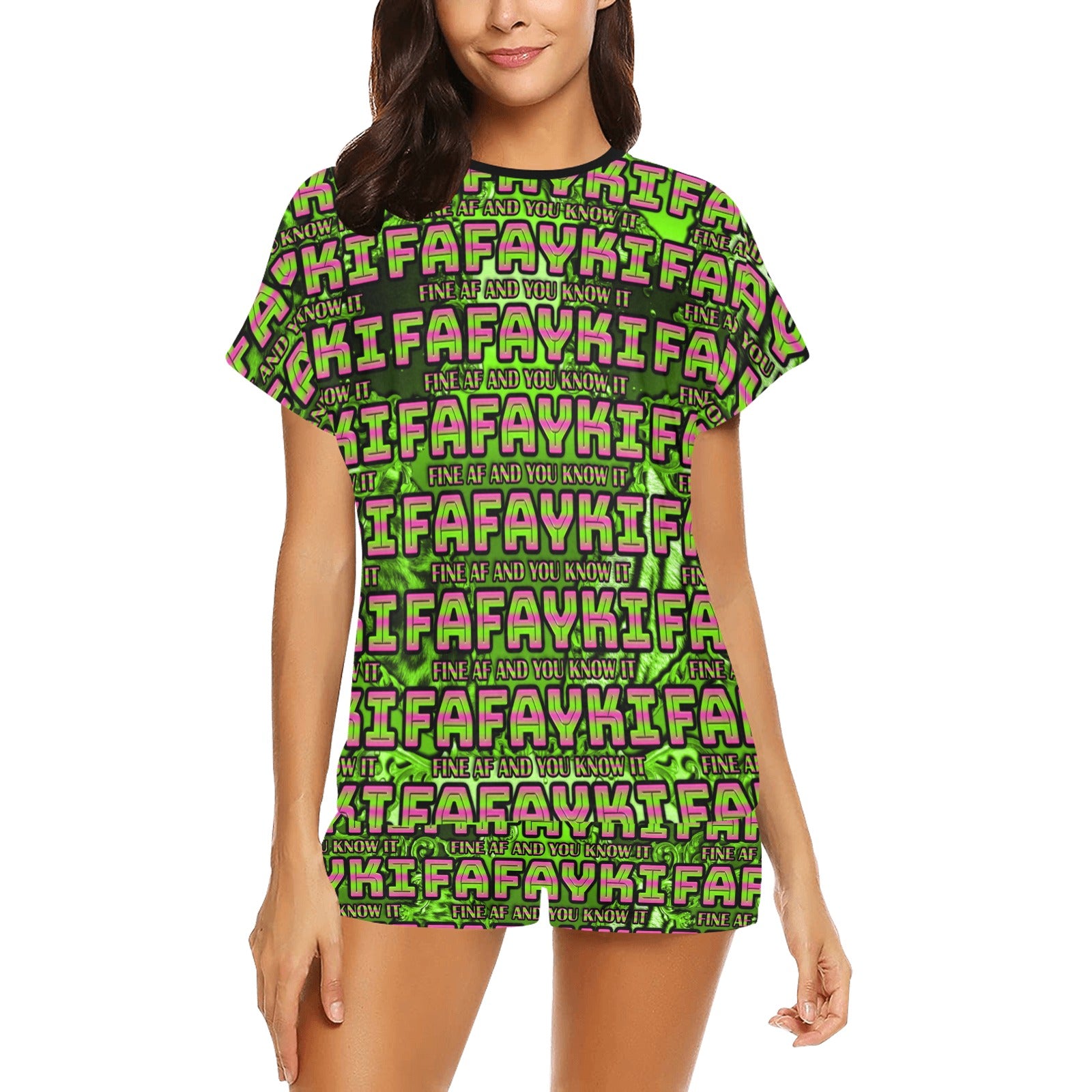 Custom Pajama Short Set - MK EYE CATCHING EVENTFUL CREATIONS LLC