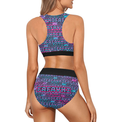 Custom Crop Top Bikini - MK EYE CATCHING EVENTFUL CREATIONS LLC