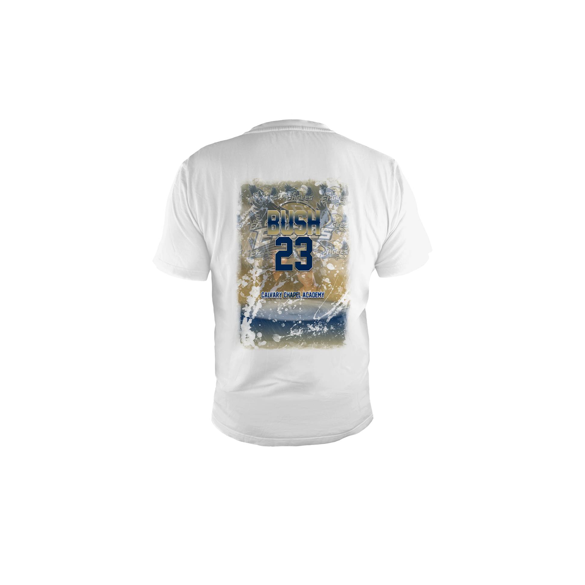 Custom Graduation Matching Centerprint Shirt and Stole - MK EYE CATCHING EVENTFUL CREATIONS LLC